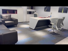 BESTON Luxury White Mdf CEO Ergonomic Executive Manager Desk With Drawers