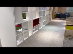 BESTON Factory Library Furniture Quality White Painted Display Cube Bookcase
