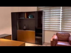 BESTON Furniture 2 Glass Sliding Door Office File Cabinet Wood Storage Cupboard