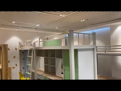 Beston Metal Bunk Bed with Ladder Double Layers Dormitory School Use Stable Frame Bunk Bed