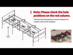 How to install the Beston 6-person staff office workstation