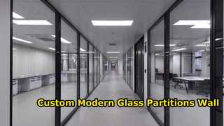 Modern Black Glass Office Partitions For Meeting Rooms