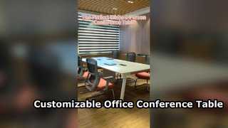 Customizable White Conference Table for Modern Offices