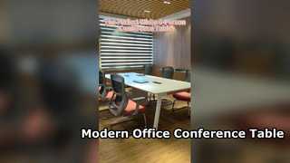 6 Seat Office Conference Table Modern Wood Design