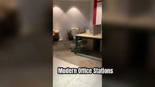 Modular 4 Person Office Workstations Modern White Office Desk
