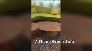 Green V Shape Sofa Modern Office Living Room Furniture