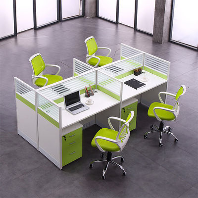 30mm Thickness Green Call Center Office Cubicle Workstation Desk with Customized Size and Modern Style