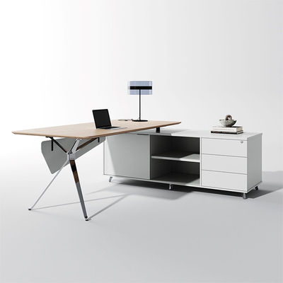 Side Cabinet Grey Executive Desk Width 1800mm Customized Manager Office Desk