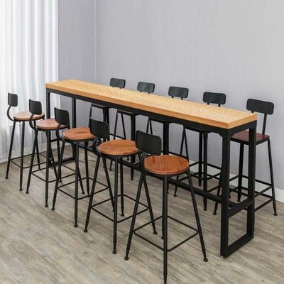 Thickness 16mm Bar Table Stool Set Melamine Board Bar Height Dining Set