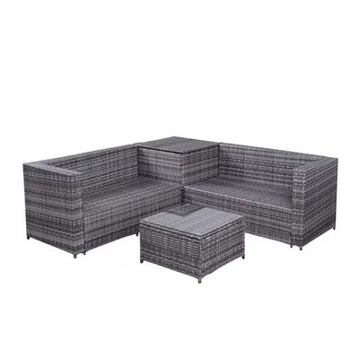 52.3 Inch Garden Outdoor Corner Sofa Set Waterproof Polyester