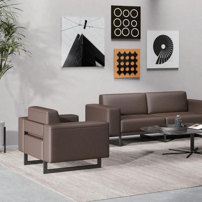 Customized Size 2 Seat Leather Sofa Comfortable Leather Sectional Sofa