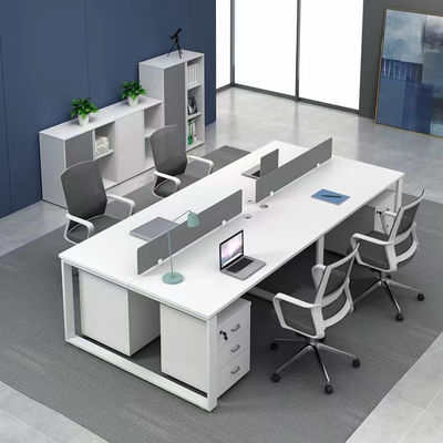 Waterproof Office Workspace Desk Stain Resistant White With PVC Edging