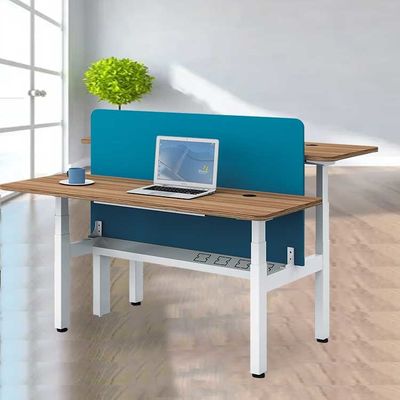 2 Person Adjustable Workstation Desk Electric Sit Stand Automatic Lifting