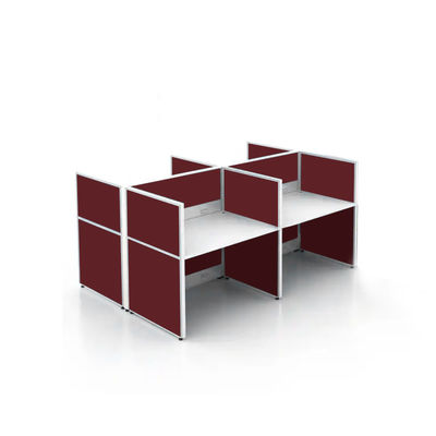 Aluminum Red Office Workstation Desk For Office 2 4 6 Person Seater