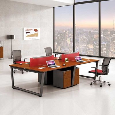 Modular Open Area Workstation Wooden Cubicle Workstation Desk