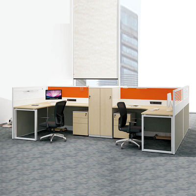 Yellow 4 Person Call Center Cubicle Office Workstation Desks