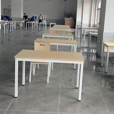 25mm Thick Melamine Board Office Computer Desk with White Metal Legs and 1200W*600D*750HMM Size