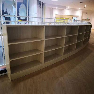 Customized Size Library Filing Cabinet with Melamine Board and Curved Shape for Office Storage