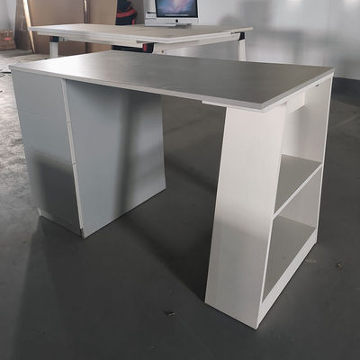 Home Office Wood Study Table Student Computer Desk With Cabinets
