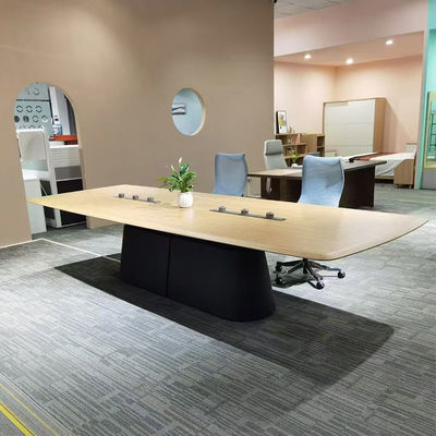 Wooden Meeting Room Table And Chairs Large Conference Table For Manager