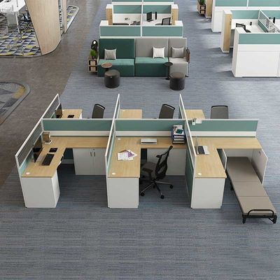 Office Furniture Manufacturers 4 Way Modular Office Workstation With Partation