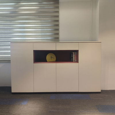 White Wooden File Cabinets Locking 2 4 6 Drawer CEO Office Lockers