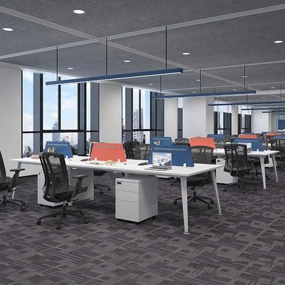 White Modern Office 2 4 6 Person Cubicle Office Workstation Desk