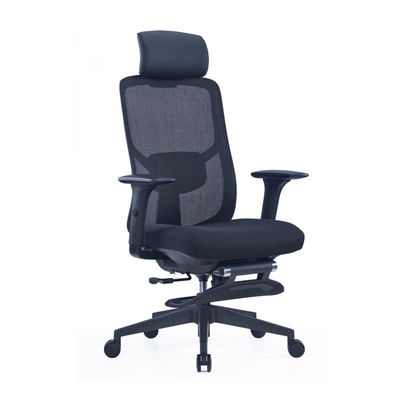 Black Mesh Office Chair with Adjustable Headrest Breathable Mesh and Lumbar Support