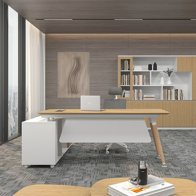 Luxury Office Desks L Shaped Executive Corner Desk With Drawers