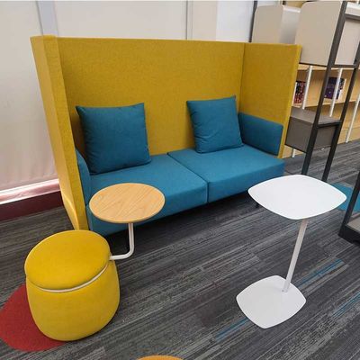 Modern Office Waiting Area Sofa Colorful Fabric High Back Office Sofa