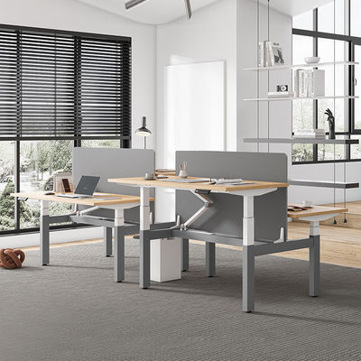 Electric Height Adjustable Office Table Dual Motors Sit And Stand Desk