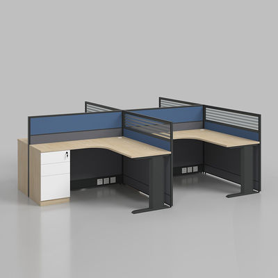 Customizable Size Office Workstation Desk with Melamine Board Desktop and Metal Legs