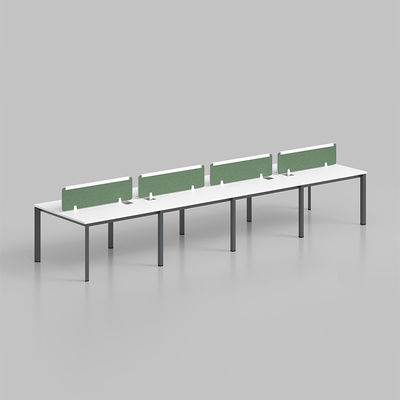 Modern Wooden Office Furniture Staff Computer Table Desk For 8 People