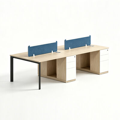Custom Size Office Workstation Desks Designed with Melamine Board Desktop for Modular Office Furniture